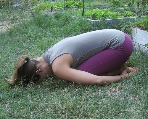 Yoga for gardeners - Childs Pose 11B